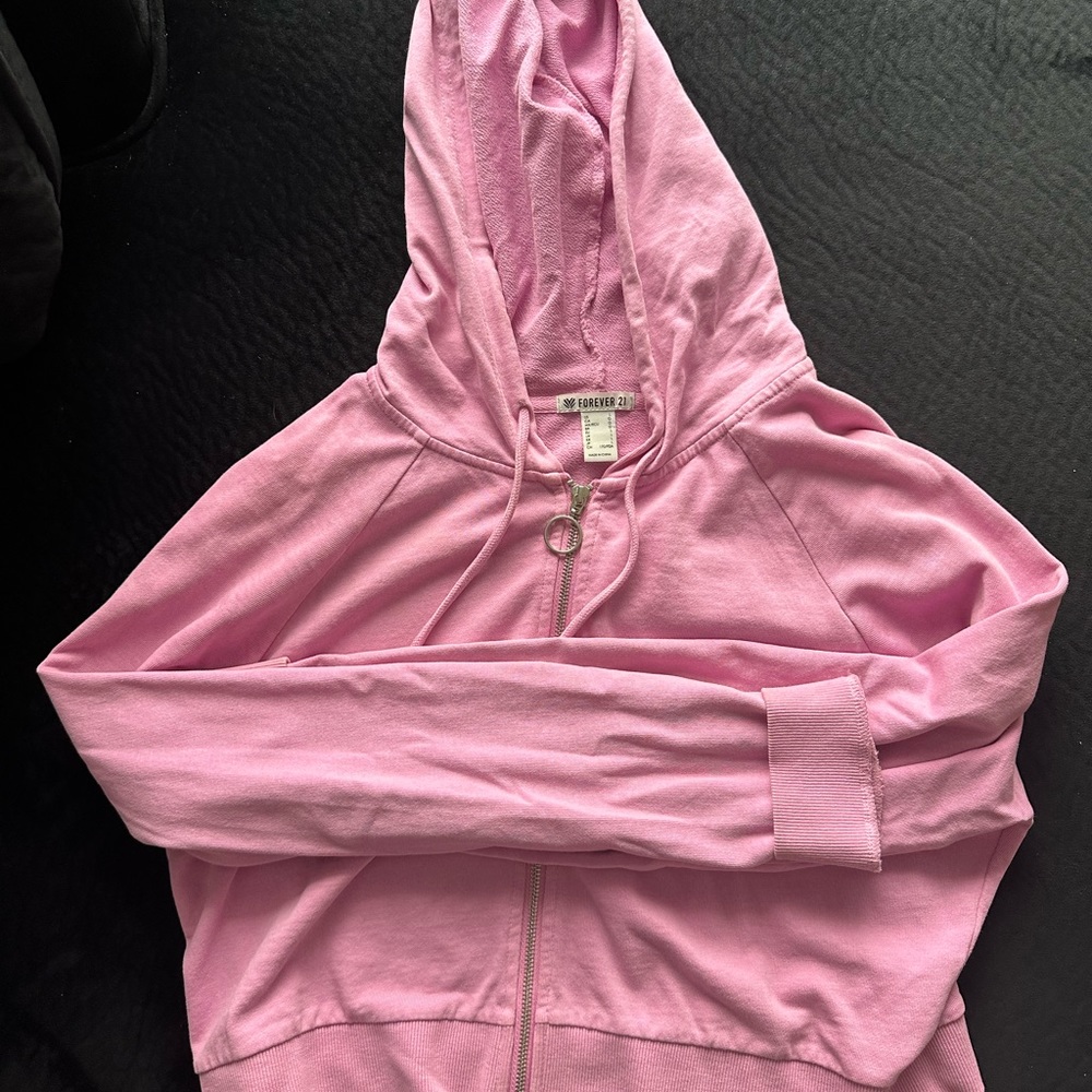 crop zip up forever 21